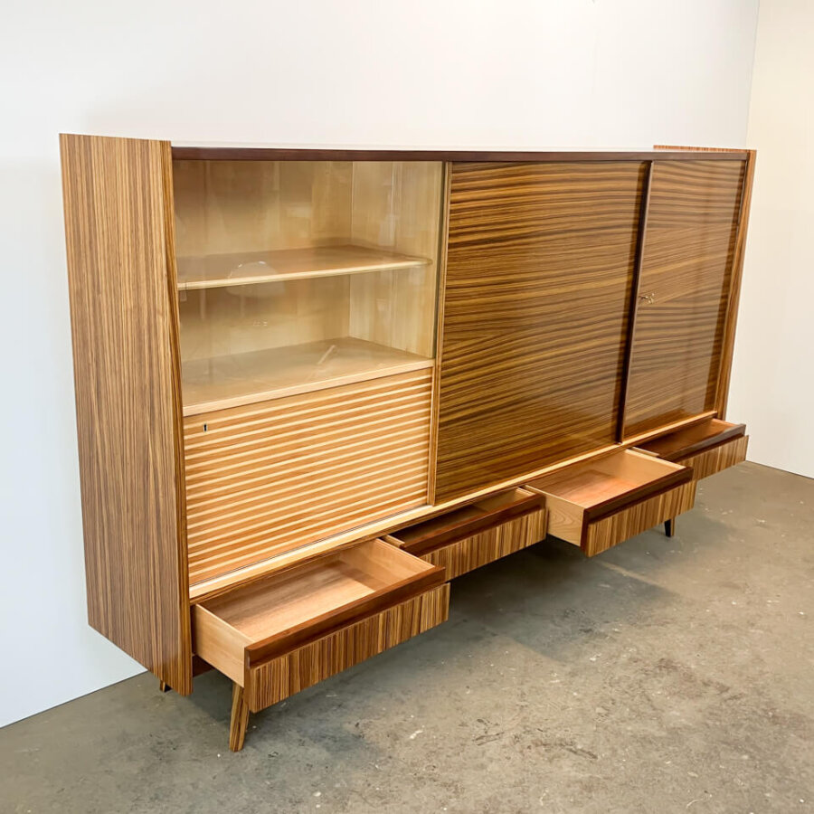 Highboard Palisander 1960 Mid-century Modern Design Style Retro Möbel