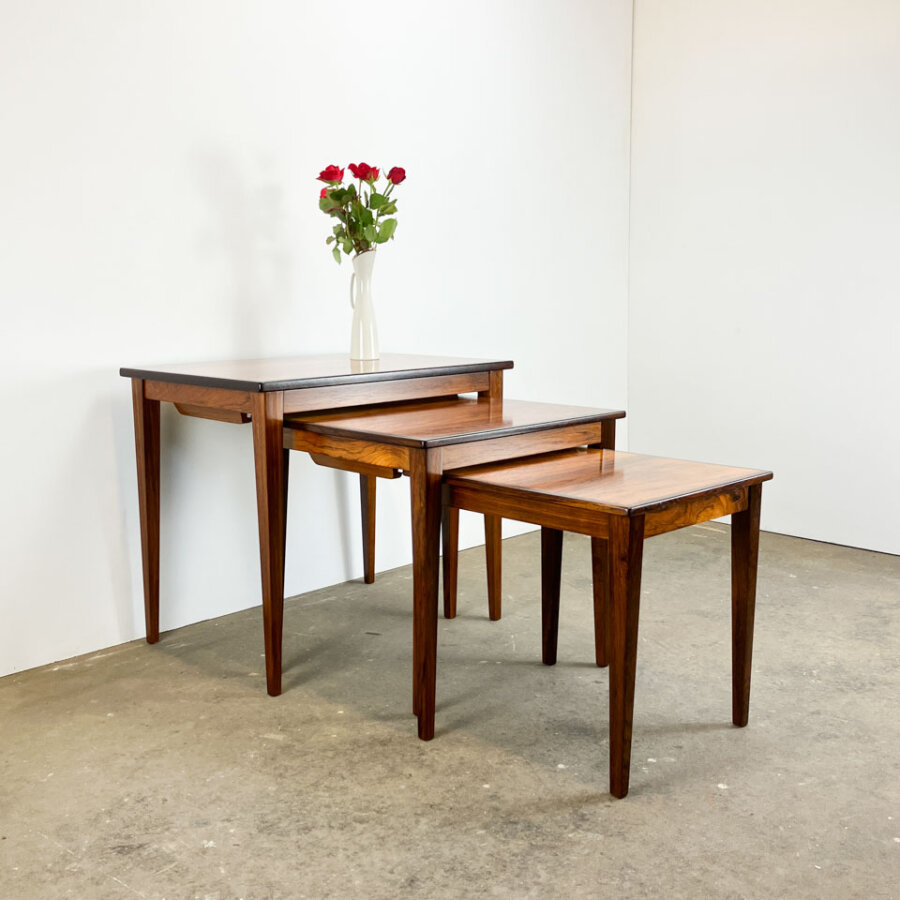 3er Satztische Aus Daenemark Palisander 1960er Jahre Mid-century Modern Design Style Retro Furniture