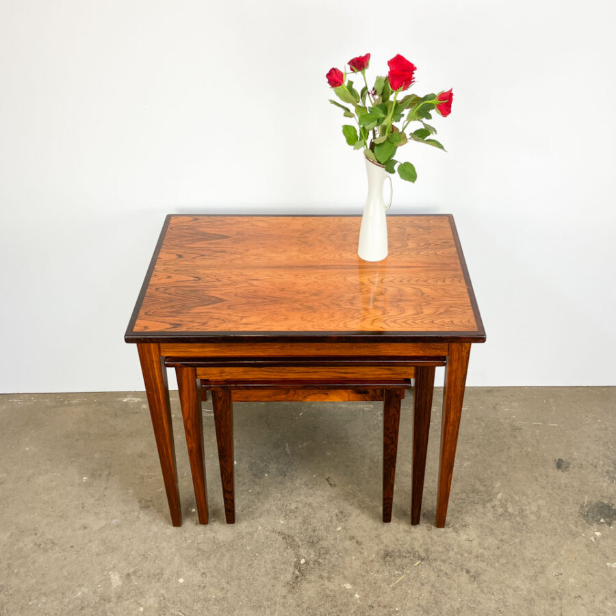 3er Satztische Aus Daenemark Palisander 1960er Jahre Mid-century Modern Design Style Retro Furniture