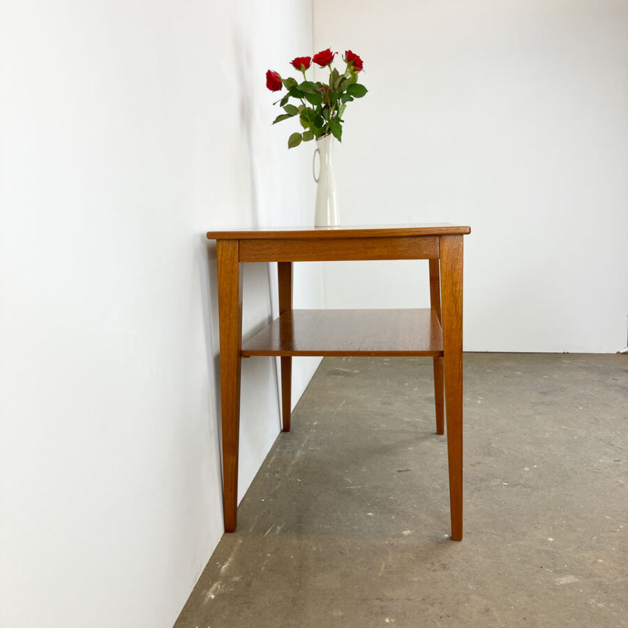 Beistelltisch Mit Ablage Aus Daenemark Teak 1960er Jahre Mid-century Modern Design Style Retro Furniture