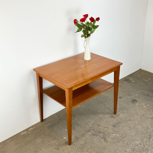 Beistelltisch Mit Ablage Aus Daenemark Teak 1960er Jahre Mid-century Modern Design Style Retro Furniture