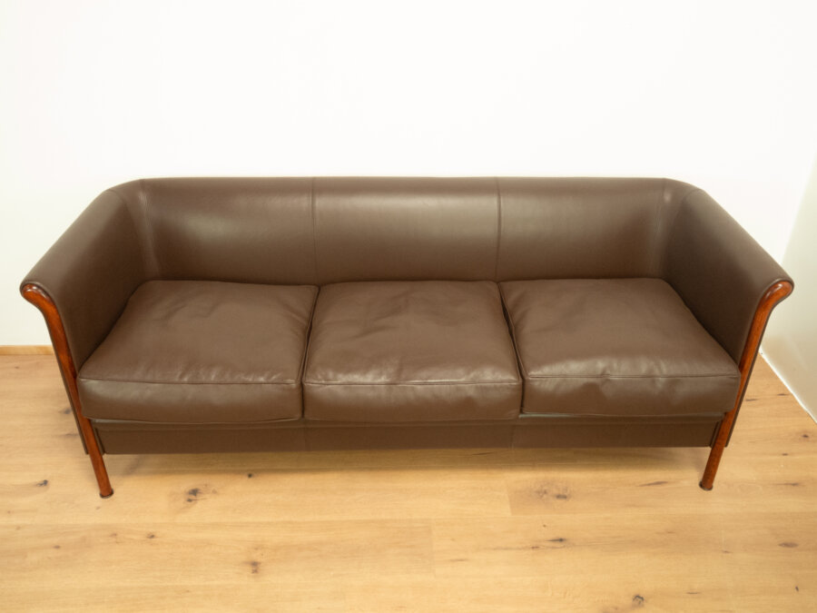 Clubgarnitur Von Antonio Citterio Fuer Moroso Braunes Leder 1980er Jahre Mid-century Modern Design Style Retro Furniture