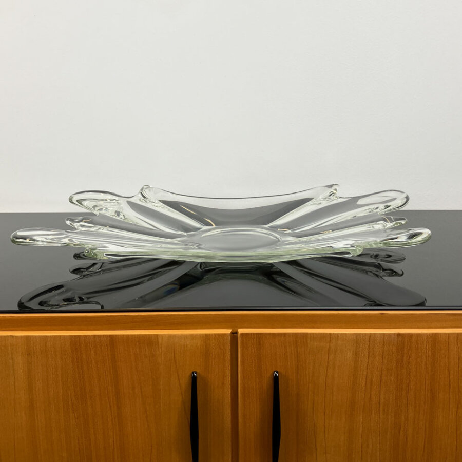 Glasschale Handgefertigt 1970er Jahre Mid-century Modern Design Style Retro Furniture