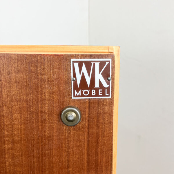 Kleines Sideboard Von Wk Moebel Helles Furnier Mit Schwarzer Glasplatte 1950er Jahre Mid-century Modern Design Style Retro Furniture