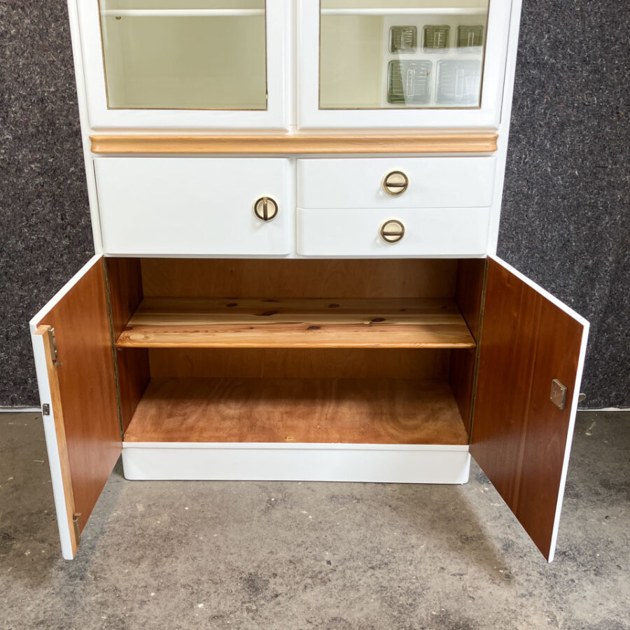 Kuechenschrank Mit Auszug Und Brotfach Massivholz 1950er Jahre Mid-century Modern Design Style Retro Furniture