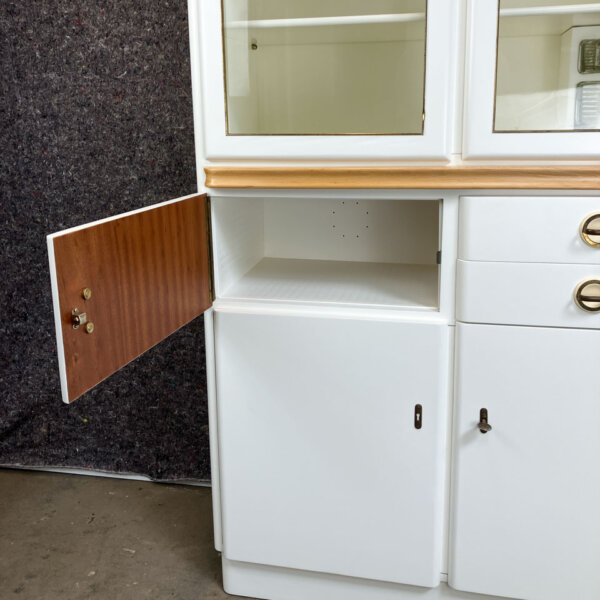 Kuechenschrank Mit Auszug Und Brotfach Massivholz 1950er Jahre Mid-century Modern Design Style Retro Furniture