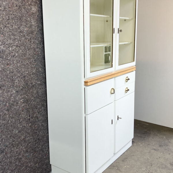 Kuechenschrank Mit Auszug Und Brotfach Massivholz 1950er Jahre Mid-century Modern Design Style Retro Furniture