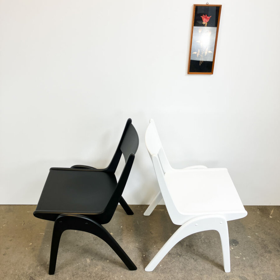 Staplestuehle Von Casala Buche 1950er Jahre Mid-century Modern Design Style Retro Furniture
