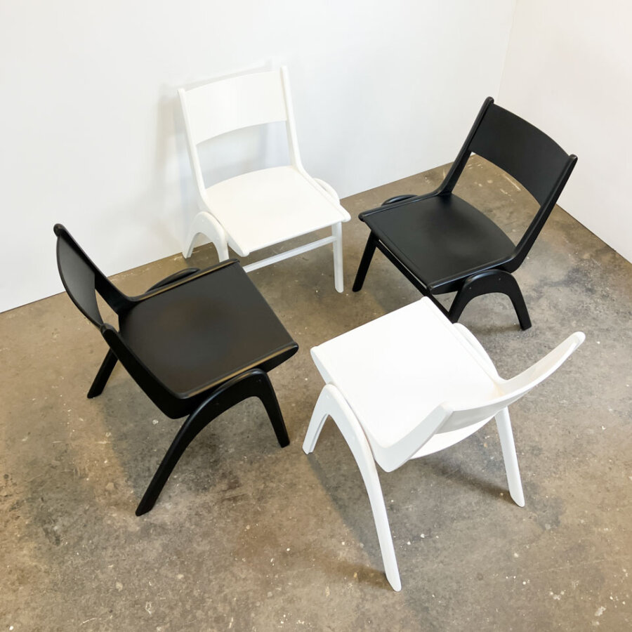 Staplestuehle Von Casala Buche 1950er Jahre Mid-century Modern Design Style Retro Furniture