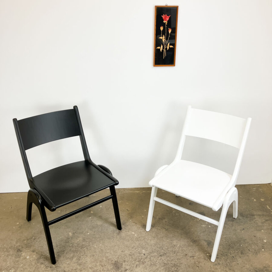 Staplestuehle Von Casala Buche 1950er Jahre Mid-century Modern Design Style Retro Furniture