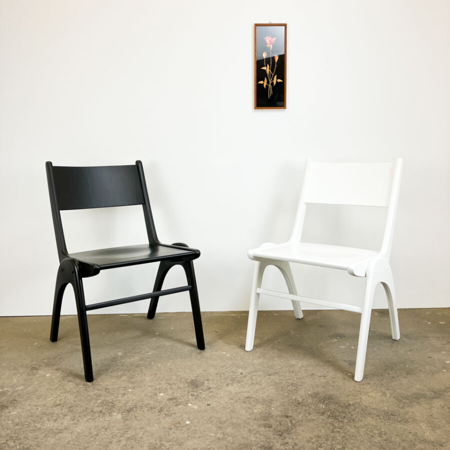 Staplestuehle Von Casala Buche 1950er Jahre Mid-century Modern Design Style Retro Furniture