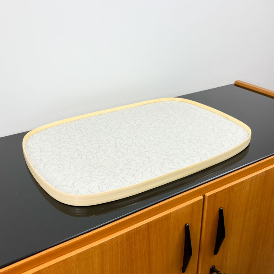 Tablett 2 Farbiges Resopal Mit Kunststoffrahmen 1960er Jahre Mid-century Modern Design Style Retro Furniture