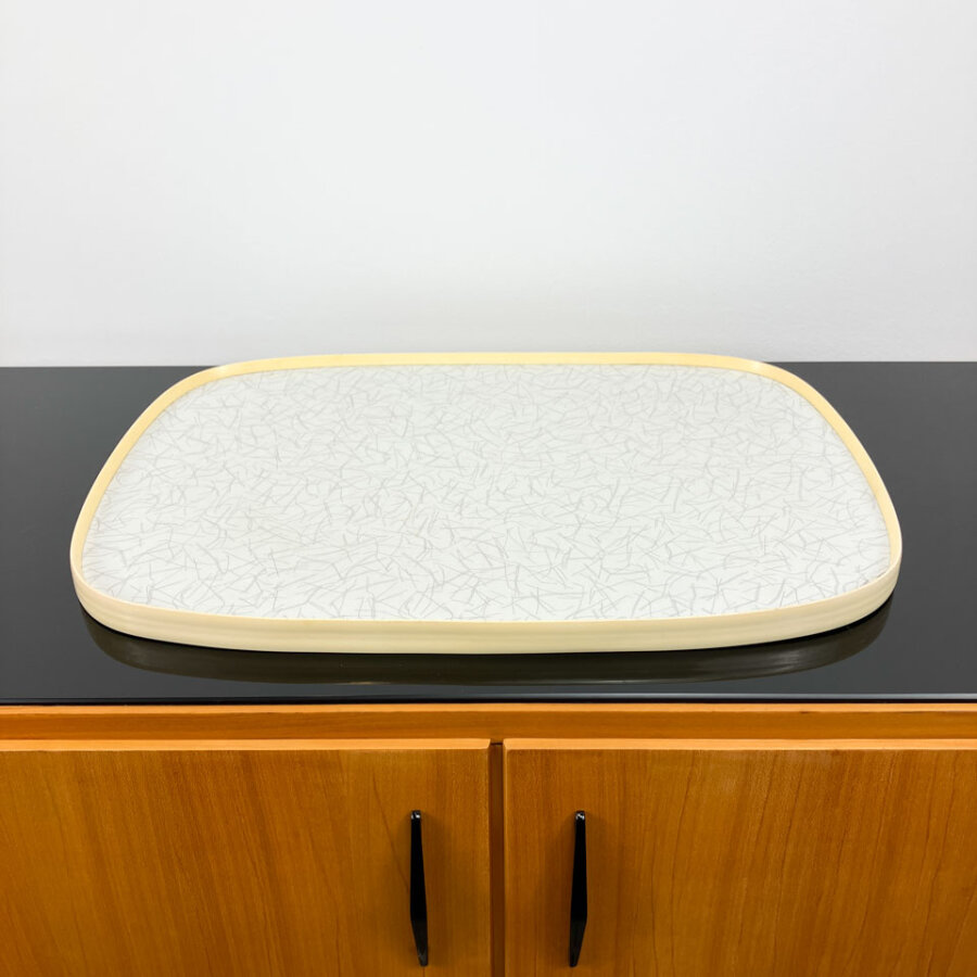 Tablett 2 Farbiges Resopal Mit Kunststoffrahmen 1960er Jahre Mid-century Modern Design Style Retro Furniture