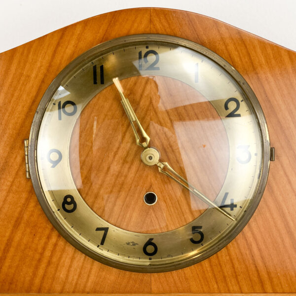 Wanduhr Buche Und Geflammte Birke 1960er Jahre Mid-century Modern Design Style Retro Furniture