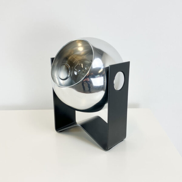 Tischleuchte Von Novalux Chrom Und Schwarz Lackiertes Metall 1960er Jahre Mid-century Modern Design Style Retro Furniture