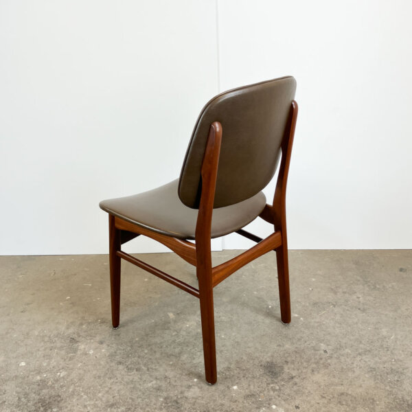 4 Stuehle Teak Und Kunstleder 1960er Jahre Mid-century Modern Design Style Retro Furniture