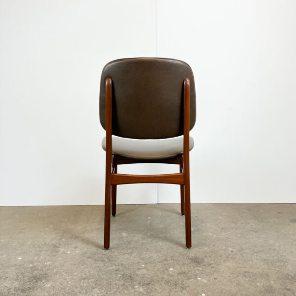 4 Stuehle Teak Und Kunstleder 1960er Jahre Mid-century Modern Design Style Retro Furniture