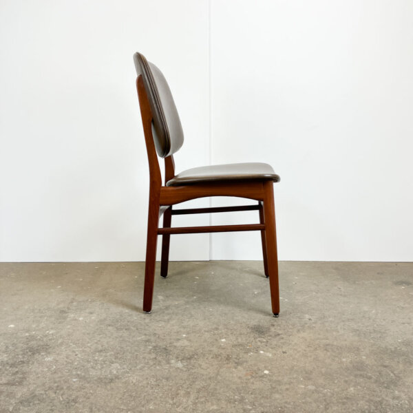 4 Stuehle Teak Und Kunstleder 1960er Jahre Mid-century Modern Design Style Retro Furniture