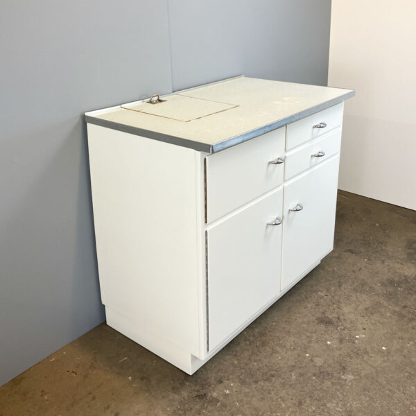 Kuechenschraenke Mit Blau Melierter Resopalplatte Poggenpohl 1950er Jahre Mid-century Modern Design Style Retro Furniture