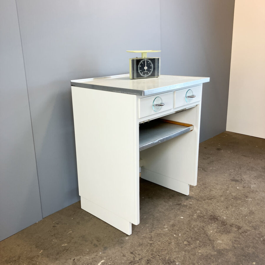 Kuechenschraenke Mit Blau Melierter Resopalplatte Poggenpohl 1950er Jahre Mid-century Modern Design Style Retro Furniture