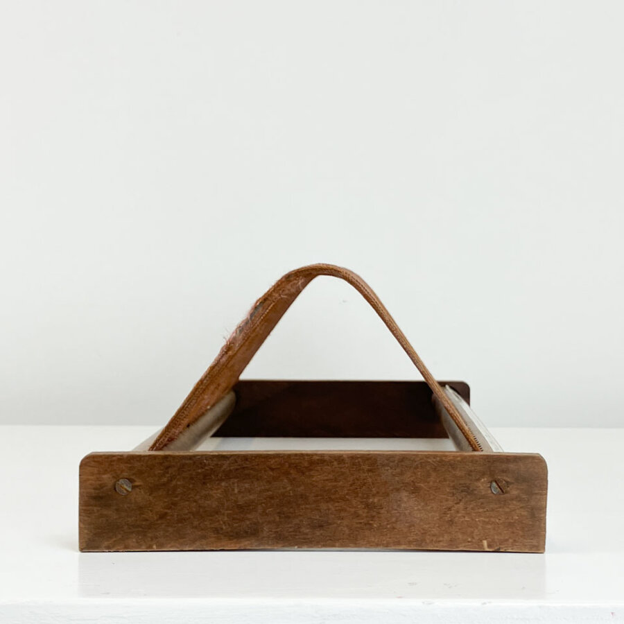 Schallplattenstaender Holzrahmen 1950er Jahre 2 Mid-century Modern Design Style Retro Furniture