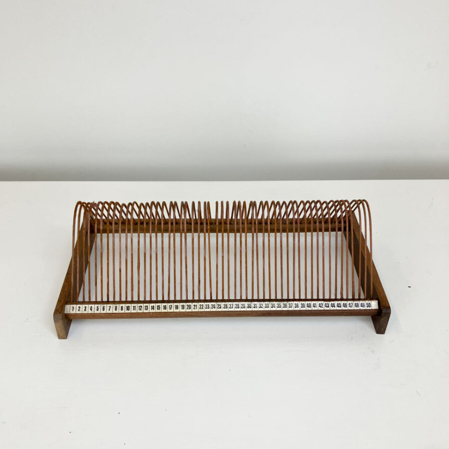 Schallplattenstaender Holzrahmen 1950er Jahre 4 Mid-century Modern Design Style Retro Furniture