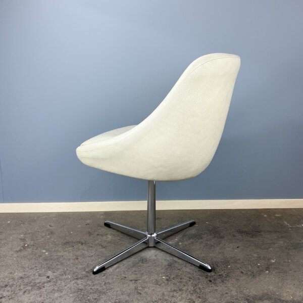 Drehbarer Cocktailsessel Chrom Und Kunstleder 1970er Jahre Mid-century Modern Design Style Retro Furniture