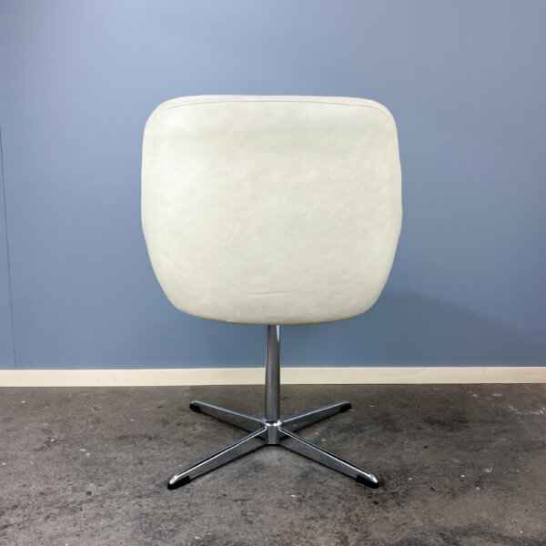 Drehbarer Cocktailsessel Chrom Und Kunstleder 1970er Jahre Mid-century Modern Design Style Retro Furniture