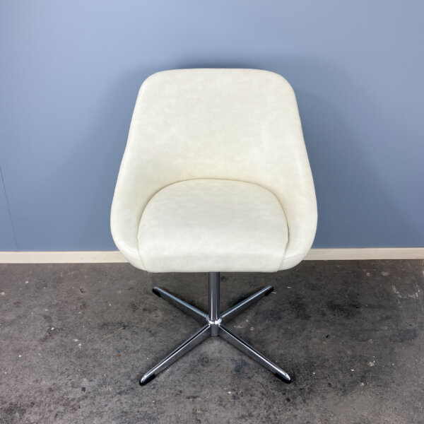 Drehbarer Cocktailsessel Chrom Und Kunstleder 1970er Jahre Mid-century Modern Design Style Retro Furniture