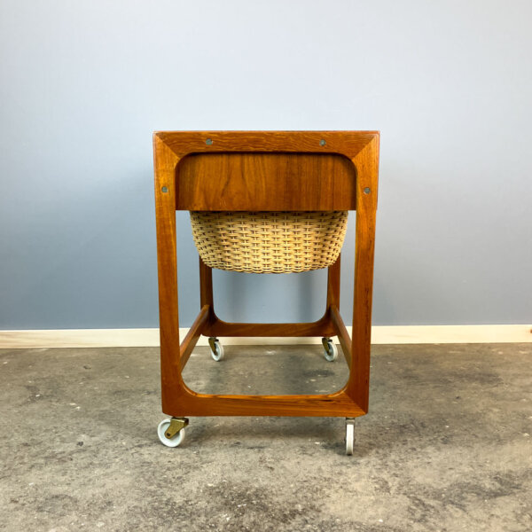 Rollbarer Naehkasten Von Br Gelsted Denmark Teak 1960er Jahre Mid-century Modern Design Style Retro Furniture