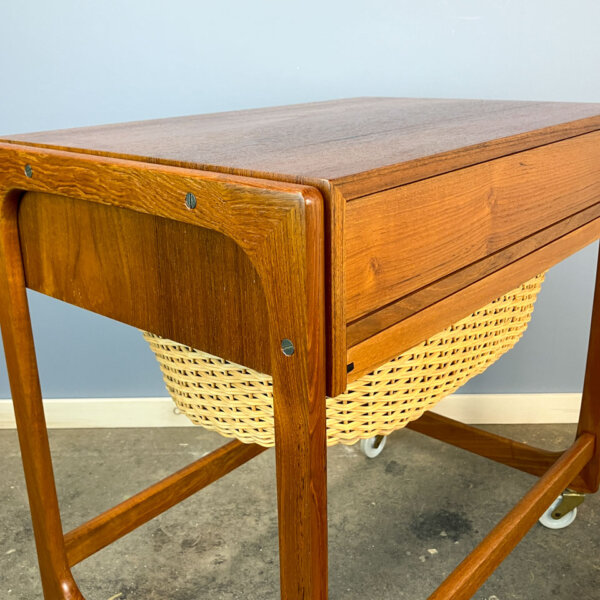 Rollbarer Naehkasten Von Br Gelsted Denmark Teak 1960er Jahre Mid-century Modern Design Style Retro Furniture