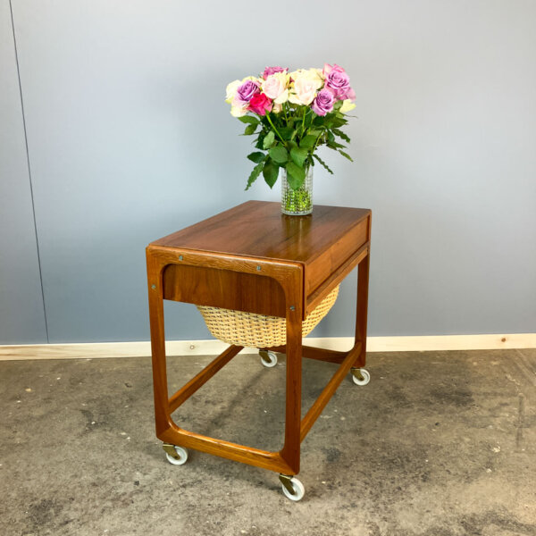 Rollbarer Naehkasten Von Br Gelsted Denmark Teak 1960er Jahre Mid-century Modern Design Style Retro Furniture