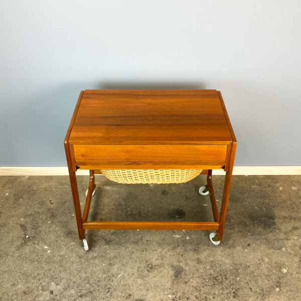 Rollbarer Naehkasten Von Br Gelsted Denmark Teak 1960er Jahre Mid-century Modern Design Style Retro Furniture