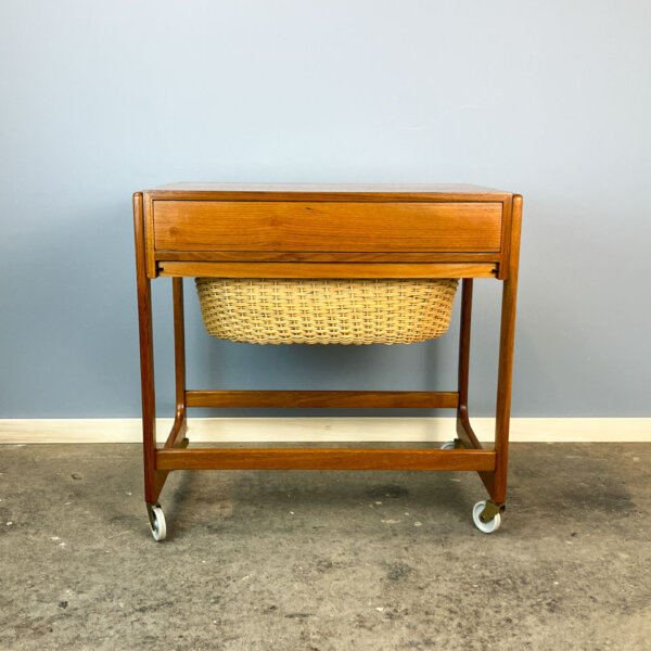 Rollbarer Naehkasten Von Br Gelsted Denmark Teak 1960er Jahre Mid-century Modern Design Style Retro Furniture