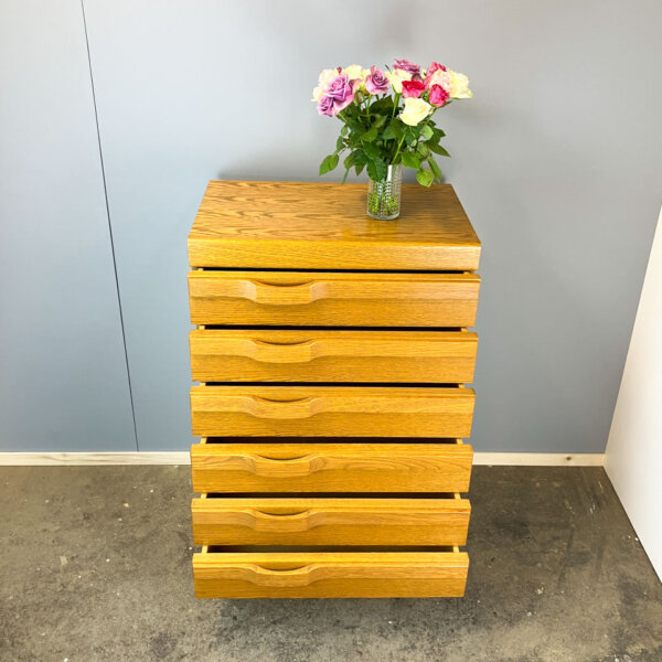 Schubladenkommode Eiche 1970er Jahre Mid-century Modern Design Style Retro Furniture