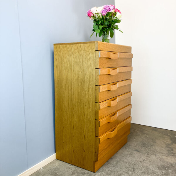 Schubladenkommode Eiche 1970er Jahre Mid-century Modern Design Style Retro Furniture