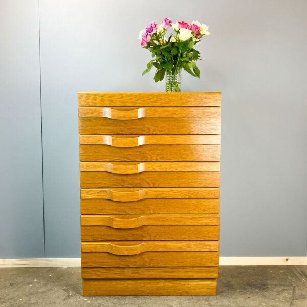Schubladenkommode Eiche 1970er Jahre Mid-century Modern Design Style Retro Furniture