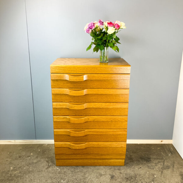 Schubladenkommode Eiche 1970er Jahre Mid-century Modern Design Style Retro Furniture