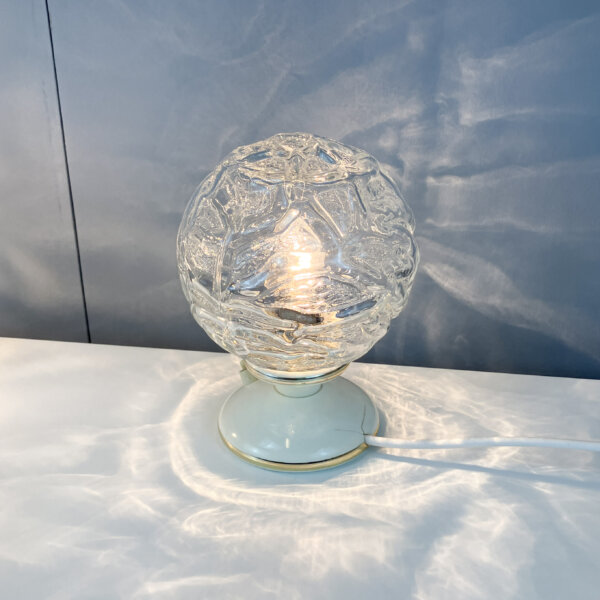 Set Aus 2 Nachttischleuchten Und Einer Pendelleuchte Von Graebe Glasschirme 60er Jahre Mid-century Modern Design Style Retro Furniture