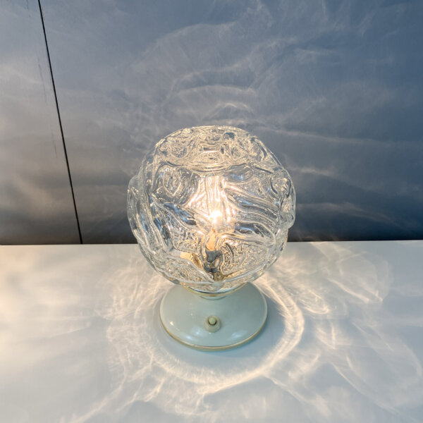 Set Aus 2 Nachttischleuchten Und Einer Pendelleuchte Von Graebe Glasschirme 60er Jahre Mid-century Modern Design Style Retro Furniture