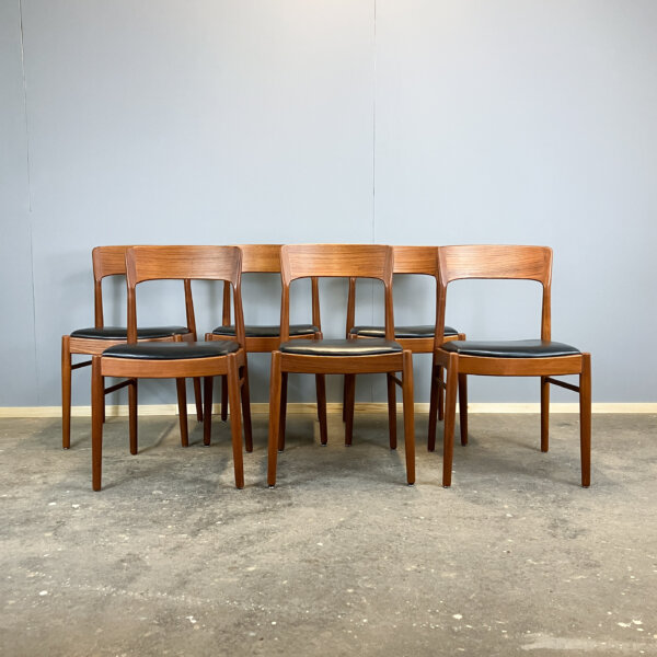 6er Set Esszimmerstuehle Von Henning Kjaernulf Fuer Korup Stolefabrik Mid-century Modern Design Style Retro Furniture
