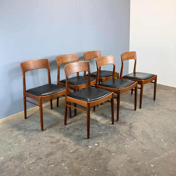 6er Set Esszimmerstuehle Von Henning Kjaernulf Fuer Korup Stolefabrik Mid-century Modern Design Style Retro Furniture