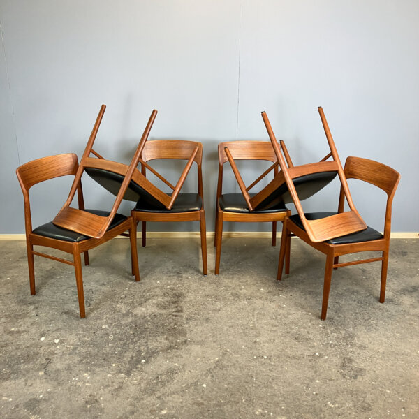 6er Set Esszimmerstuehle Von Henning Kjaernulf Fuer Korup Stolefabrik Mid-century Modern Design Style Retro Furniture