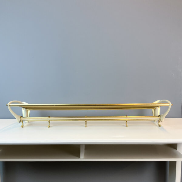 Garderobe Messing Mit Weiss Lackierten Metallrahmen 50er Jahre Mid-century Modern Design Style Retro Furniture