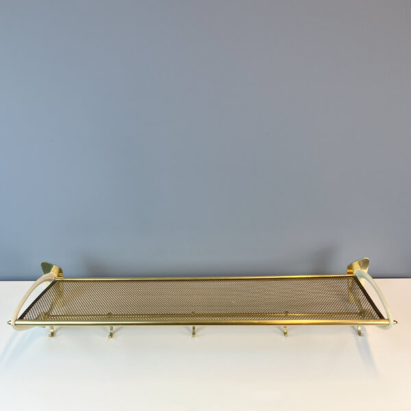 Garderobe Messing Mit Weiss Lackierten Metallrahmen 50er Jahre Mid-century Modern Design Style Retro Furniture