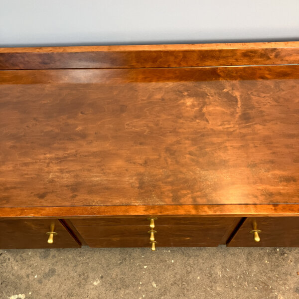 Kommode Lowboard Geflammte Birke 50er Jahre Mid-century Modern Design Style Retro Furniture