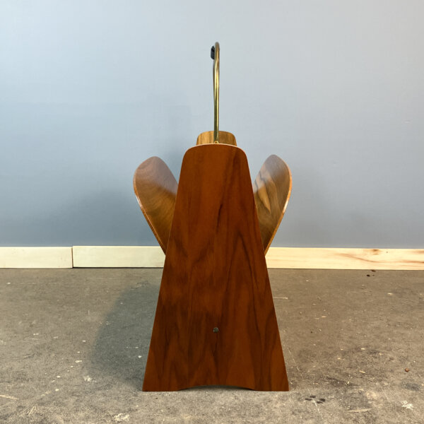 Zeitungsstaender Nussbaum Mit Messing 60er Jahre Mid-century Modern Design Style Retro Furniture