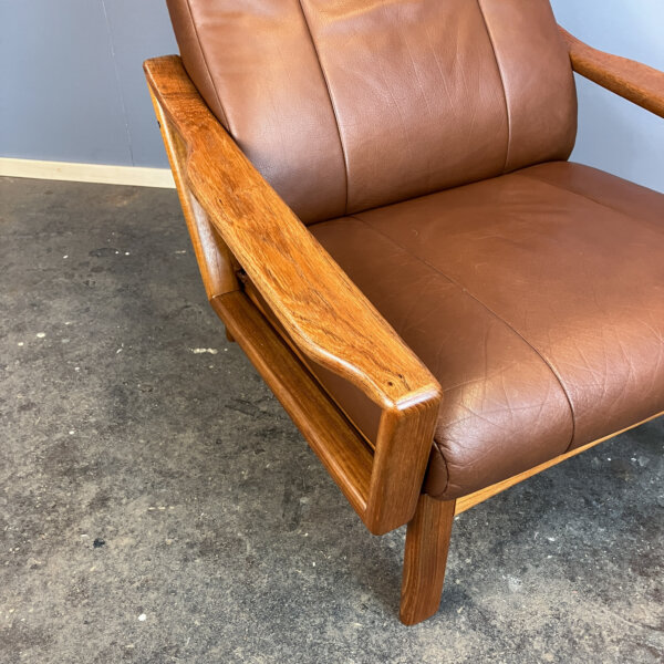 Loungechair Von Grete Jalk Fuer Glostrup Teak Und Leder 60er Jahre Mid-century Modern Design Style Retro Furniture