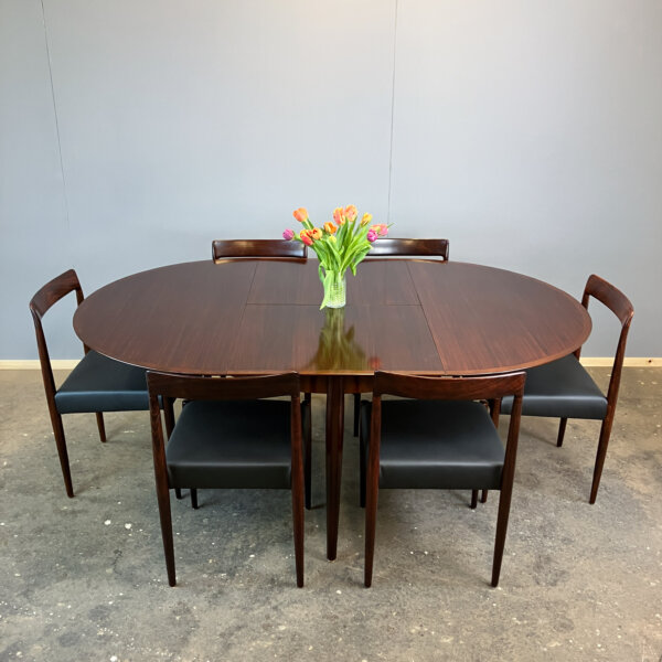 Ausziehbarer Esstisch Von Luebke Palisander 60er Jahre Mid-century Modern Design Style Retro Furniture