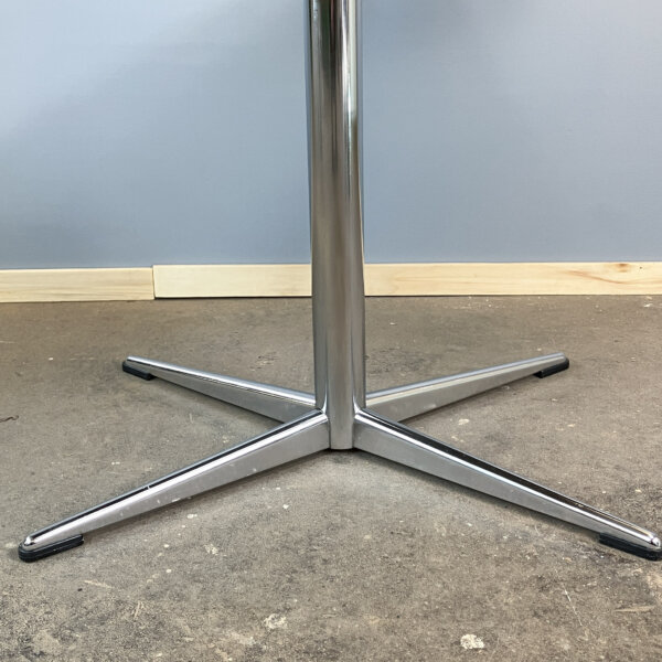 Drehbares Fernsehtischchen Chromgestell Mit Dunklem Nussbaum 70er Jahre Mid-century Modern Design Style Retro Furniture